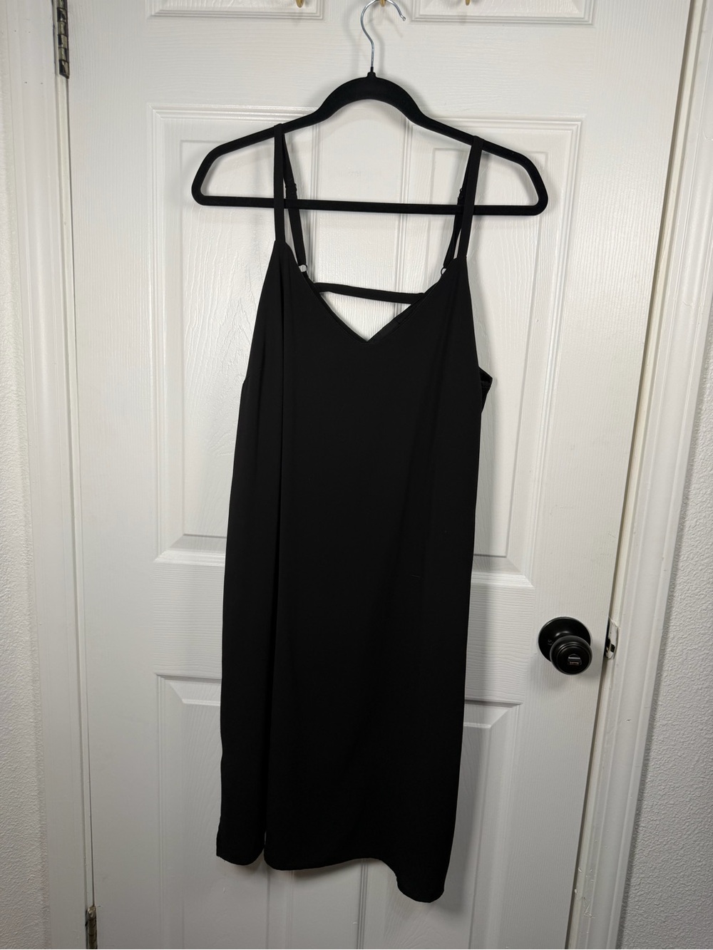 Classic Black Slip Dress - Women